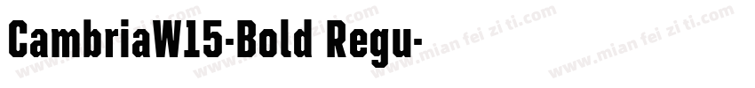CambriaW15-Bold Regu字体转换